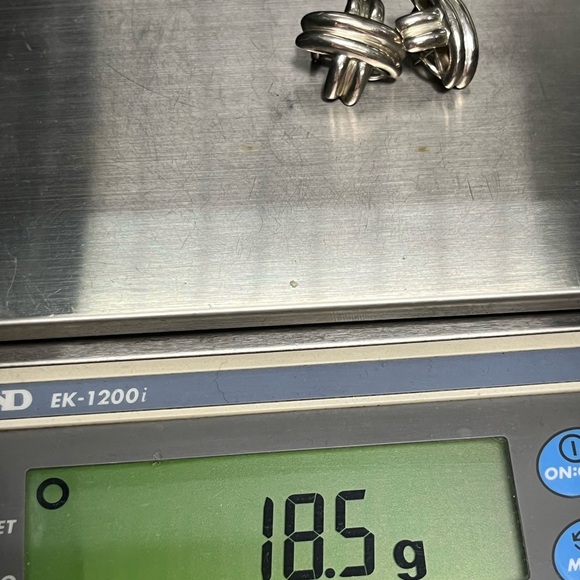 Vintage Tiffany & Co. 1990 Sterling Silver Signature X Earrings - Picture 7 of 7